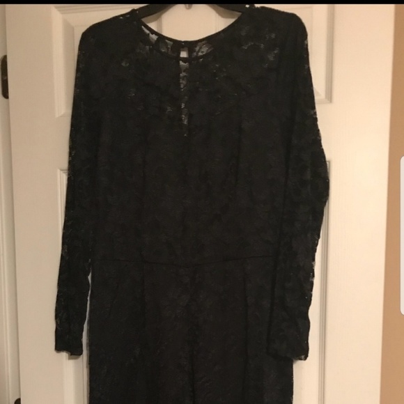 Bisou Bisou Black Lace Pant Jumpsuit - Picture 2 of 3